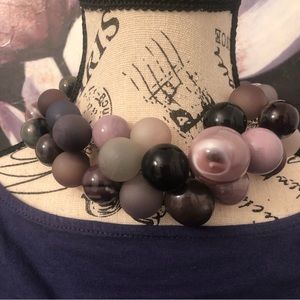 💥FINAL PRICE💥 Susan Hood Bubble Bath Lampwork Glass Bead Necklace